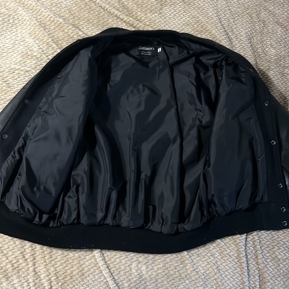 Host Pick🤎Ashcroft Motorcycles Embroidered Letterman Jacket punk goth skull - Picture 7 of 7